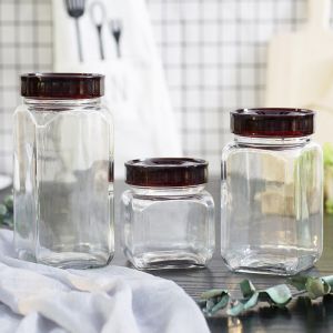Borosilicate 1250ML 1550ml Jam Pickle Sealable Glass Jars