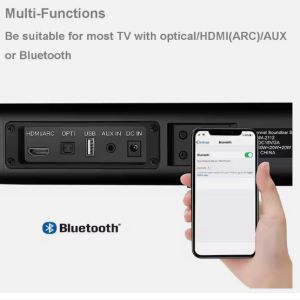 100W PMPO Immersive Sound Wireless Bluetooth Soundbar with Seamless Connectivity