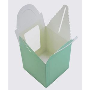 Portable Cupcake Packaging Box with Lid and Window Insert Customized Pink Color