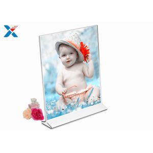 Stand Up T Shape Acrylic Table Menu Holder , Acrylic Brochure Holders 7 X 5