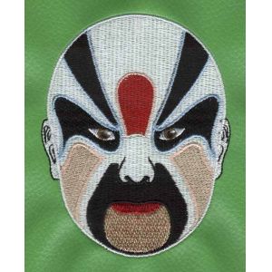 Cheap Custom Embroidery Digitizing Face book Beijing Opera Facial Masks Baozian Baluohe WIK005 for sale