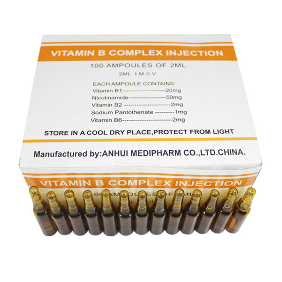 Quality VITAMIN B COMPLEX 2ML, 3ML, 10ML GMP medicine, BP/USP wholesale