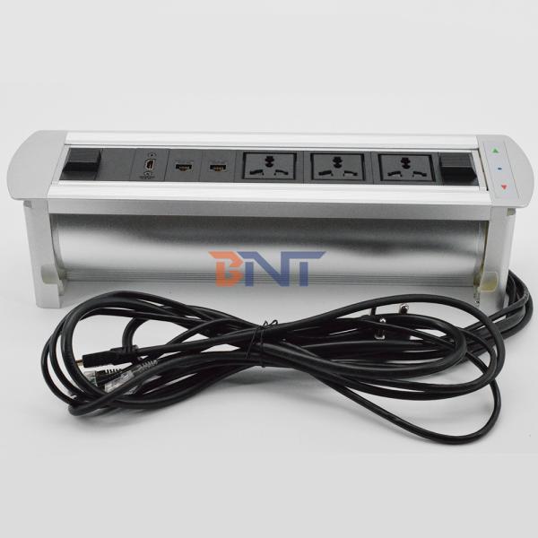 Quality Desk Pop Up Multimedia Connector With 3* Universal Plug / 1*USB Configuration wholesale