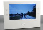 Push button activated stick on video lcd devices, lcd screen inside presentation