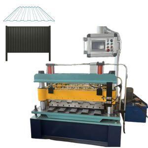 China Australia Style PPGI Metal Fence Panel Roll Forming Machine With 0.4-0.8mm Thickness on sale