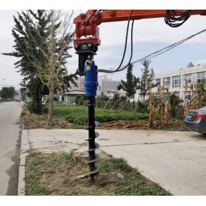 1-2t Excavator Backhoe Hydraulic Earth Auger Drill With S4 Auger