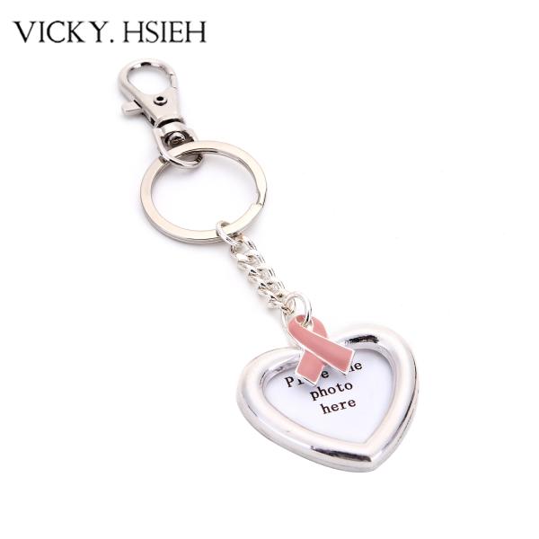 Quality VICKY.HSIEH Silver Tone Heart Locket Key Chains wholesale