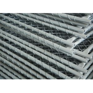 China Construction Chain Link Fencing Panels OD 32mm*1.6mm 6'x12' 25mm Outer Tube Mesh aperture on sale