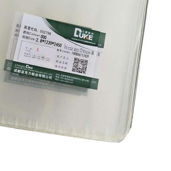 Quality 3mm Customized Clear Transparent Cast Glass Acrylic Sheet Signage Panel wholesale