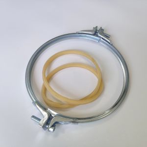 Two-part Clamping Ring with Butyl Rubber Sealing Insert and Galvanized Sheet for
