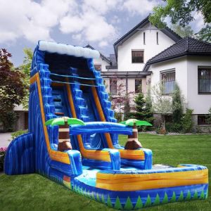 Cheap 2024 Hot Style Custom Logo Printed Inflatable Water Slide for Outdoor Commercial for sale