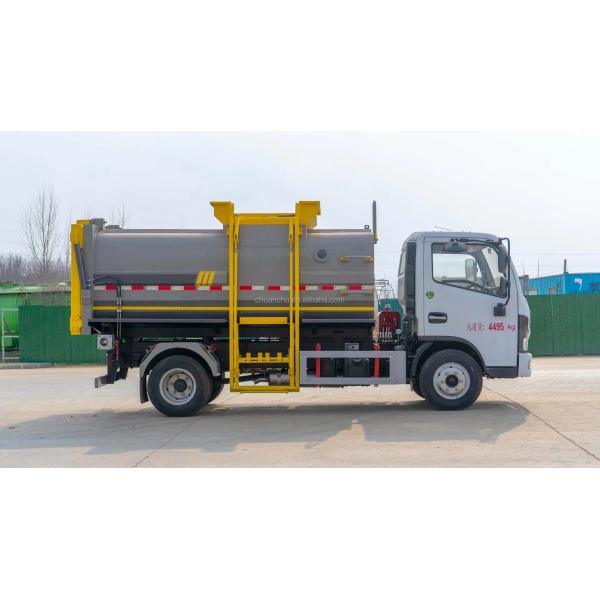 6.5cbm Dongfeng Domestic Waste Vehicle Kitchen Garbage Truck for Municipal Manual Transmission Euro 4 Emission Standard