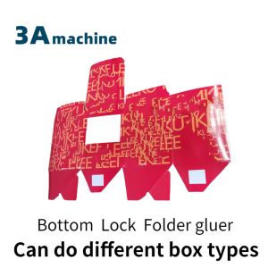 PLC Controlled SHH 800AG-2 Automatic Bottom Lock Box Gluing Machine for Easy