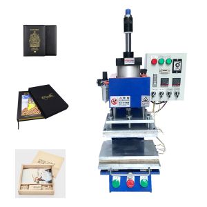 Pneumatic Hot Foil Stamping Machine Foil Feeding 220V For Embossing Press