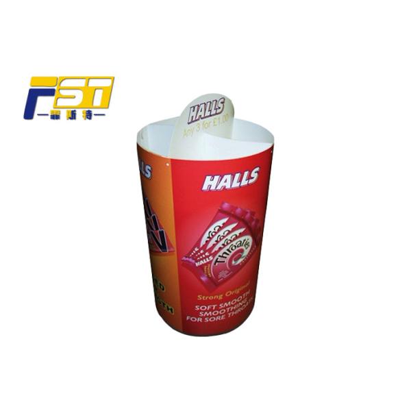 Art Paper Chocolate Promotional Dump Bins Easy Assembled Glossy / Matte Film