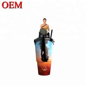 Customized Cute Plastic Topper Character Cup Topper Figurine oem cartoon figure