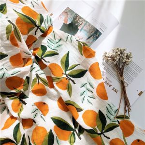 China 6 Layers Natural Baby Muslin Wraps With Cartoon Printed Design Anti Pilling on sale