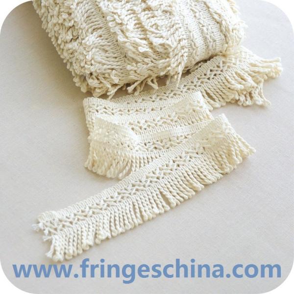 Quality Handmade chainette custom polyester chain tassels fringes brush for curtain decoration wholesale