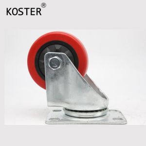 PU Wheel Industrial Caster Swivel Plate with Side Brake 4"/5"/6"/8" Heavy Duty