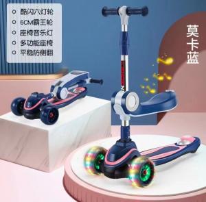 China Anti Rollover Foldable Light Up Scooter 3 Wheel Kick Scooter Fashionable on sale