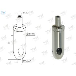 China Cable Side Exit Brass Cable Gripper Chrome Finishing For 1 / 32 ″ – 1 / 16 ″ Cable on sale