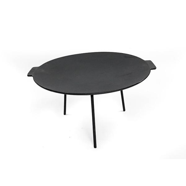 44cm 5.5kg Cast Iron Grill Griddle Non Stick Grill Pan With 3 Legs