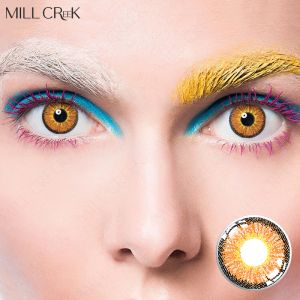 KSSEYE Color Changing Natural Golden Brown Contacts Lenses 1 Year 14.5mm