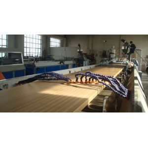 Conical Two Screw Extruder , Wood Plastic Composite / PVC Extruder