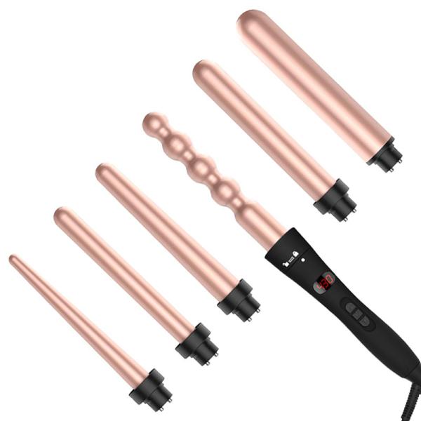 PTC Heater Automatic Lcd Hair Curler 6 Head Changer Iron Ulta Curling Wand