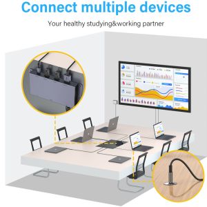 USB C HUB For Conference System With Desk Socket 2 In 1 Combo