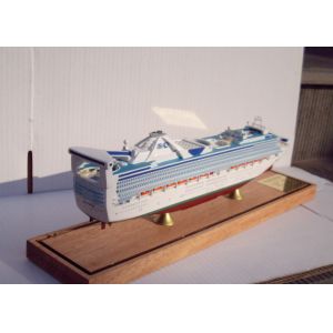 Scale 1：900 Fine Princess Cruise Ship Models , Container Ship Model With ABS