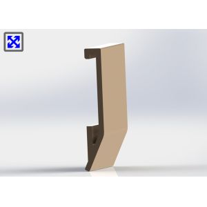 Champagne Color Anodized Aluminum Profiles , Electrophoresis Aluminum Profile