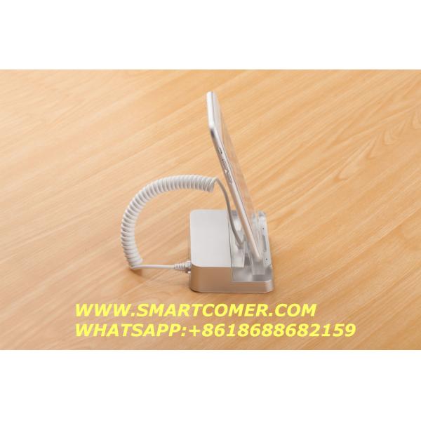 COMER security smart phone display kiosk with alarm anti-theft cable lock