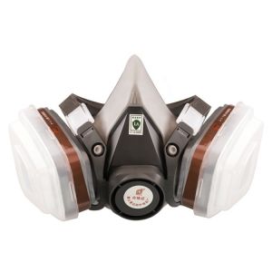Reusable KN95 Half Face Gas Mask Dust Absorbing Respirator With Air Filtration
