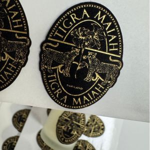 Custom Logo Special Texture Embossed Stickers Various Shapes Luxury Perfume