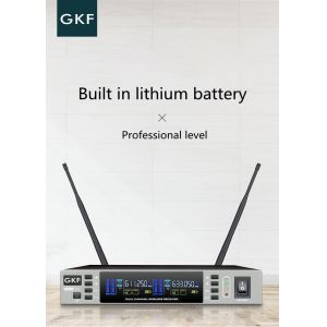 Rechargeable Lithium Battery UHF Microphone System Wireless Handheld