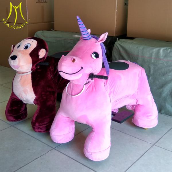 Quality Hansel indoor playground ride for children walking zippy pet ride electric music elephant plush toy wholesale