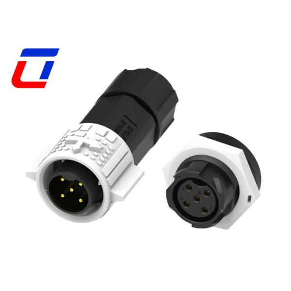 Quality 10A 5 Pin Waterproof Plug Socket M19 Waterproof 12 Volt Cable Connectors wholesale