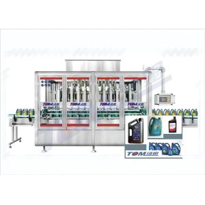 3000 Bottles / Hour Lubricant Filling Line 1L-5L SUS 304