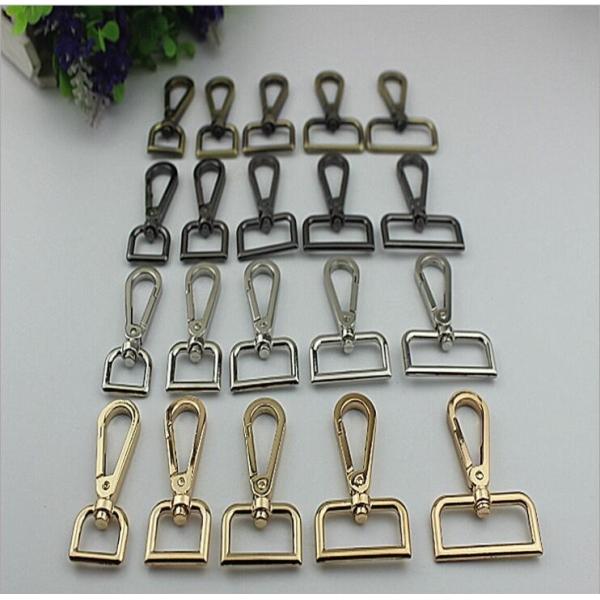 Quality Personalized custom convenient 5 size gold metal handbag zinc alloy snap hook 32 mm & 38 mm wholesale