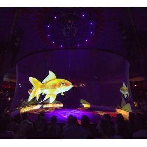 Holo Gauze Holographic Mesh Screen Eyelets Motorized 30m Length For Projection