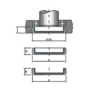 FKM EC Type Mechanical Seals Nitrile Rubber Oil Seal Automotive Skeleton Oil