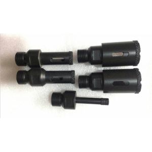 GB Vacuum Brazed Tile Core Drill Bit , Dry Core Bit M14-1/2 Gas Thread