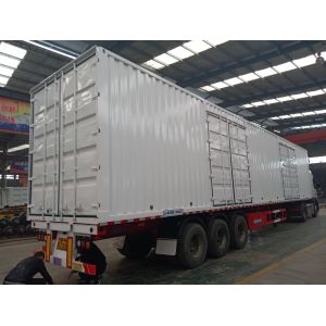 3 Axles Dry Cargo Box Type Van Cargo Truck Semi Trailer with Q235 or Q345 Main
