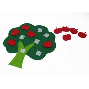 Digital Pairing Apple Tree 24*22cm Felt Learning Toys