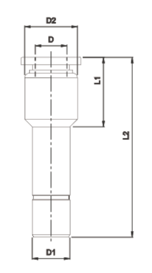 PGJ One Touch plung in type without thread Brass Nickel Plated Air Fitting