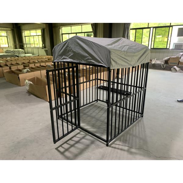 Outdoor Dog Kennel Heavy Duty Metal Frame Fence Dog Cage Outside Pen Playpen Dog Run House with Roof