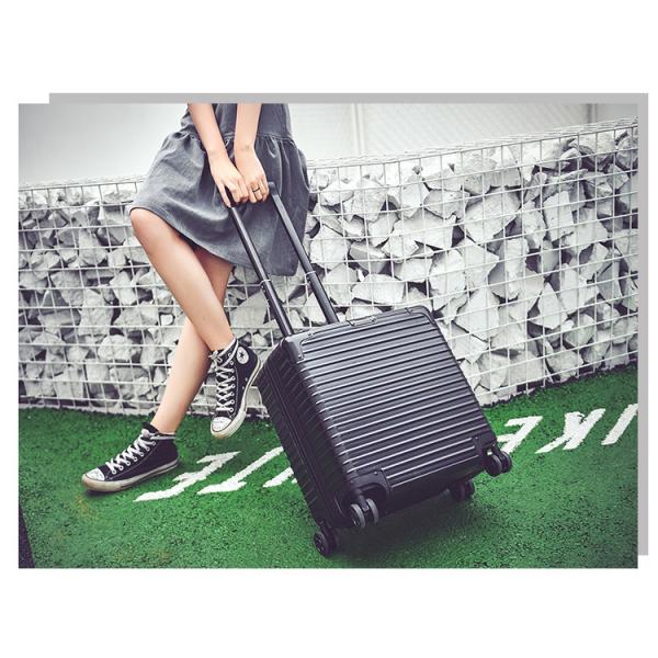 18 inch Multifunctional Trolley Suitcase with Password 17 Business Aluminum Frame for Men and Women
