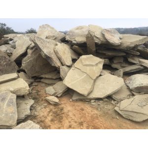 Cheap Earth Yellow Slate Random Flagstone Irregular Random Stone Landscaping Stones for sale