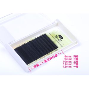 Cheap Multilength Velvet Silk Grafted Eyelash Individual Extensions Semi Permanent for sale